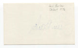 Len Barker Signed 3x5 Index Card Autographed Baseball Perfect Game