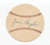 Joe Taylor Signed Paper Baseball Autographed Signature Philadelphia Athletics