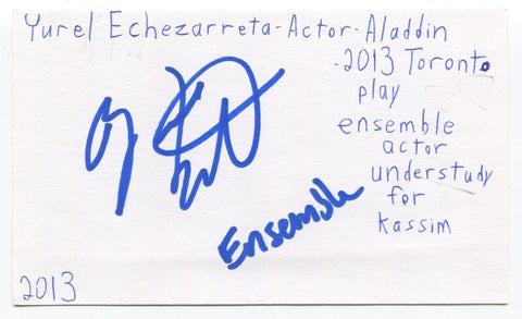 Yurel Echezarreta Signed 3x5 Index Card Autographed Actor West Side Story