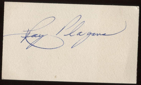 Ray Plagens Signed Card  Autographed Orchestra AUTO Signature Organist