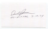 Dick Bosman Signed 3x5 Index Card Autographed Baseball Texas Rangers No Hitter