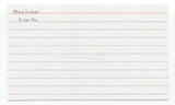 Jerry Lumpe Signed 3x5 Index Card Baseball Autographed Signature