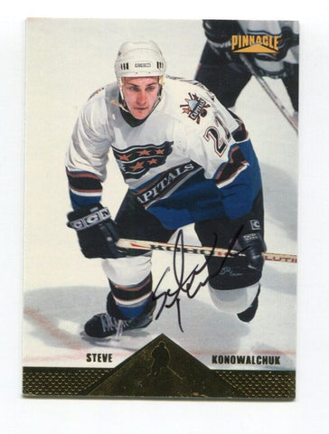 1996 Pinnacle Steve Konowalchuk Signed Card Hockey NHL Autograph AUTO #131