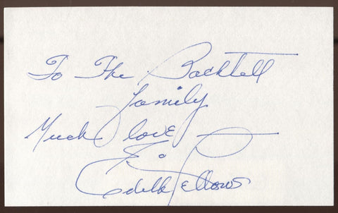 Edith Fellows Signed Index Card Signature Vintage Autographed AUTO 