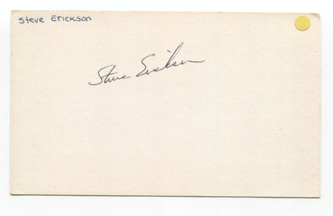 Steve Erickson Signed 3x5 Index Card Autographed Signature Basketball OSU NBA