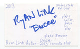 Ryan Link Signed 3x5 Index Card Autograph Actor Law And Order One Life To Live