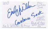 Emily Williams Signed 3x5 Index Card Autographed Actress Rock of Ages