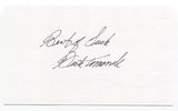 Dick Tomanek Signed 3x5 Index Card Autograph Baseball 1953 Cleveland Indians