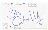 Stuart Goldsmith Signed 3x5 Index Card Autographed Signature Actor Comedian