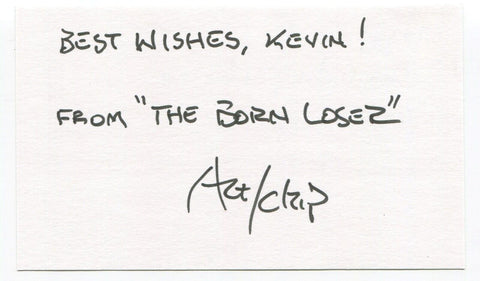 Chip Sansom Signed 3x5 Index Card The Born Loser Comic Strip Autographed Artist