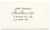 Dan Dworsky Signed Cut 3x5 Index Card Football 1947 and 1948 Michigan Wolverines