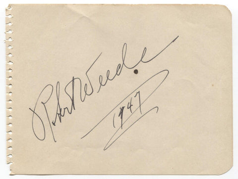 Robert Weede Signed Album Page Autographed Signature Pianist