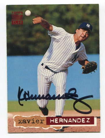 1994 Topps Stadium Club Xavier Hernandez Signed Card Baseball Autographed #616