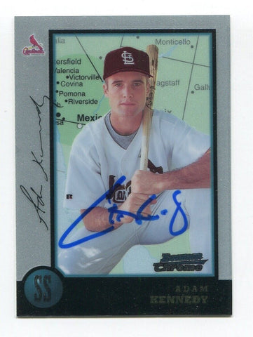 1998 Bowman Chrome Adam Kennedy Signed Card Baseball Autographed AUTO #77