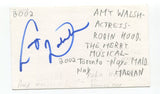 Amy Walsh Signed 3x5 Index Card Autographed Actress Robin Hood
