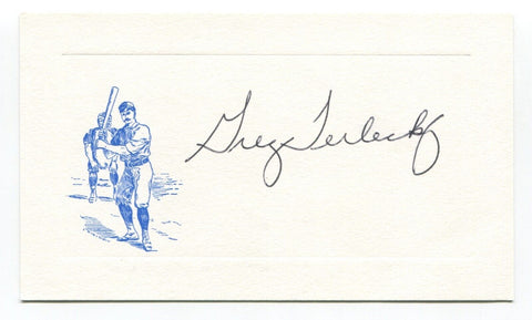 Greg Terlecky Signed Card Autograph Baseball MLB Roger Harris Collection