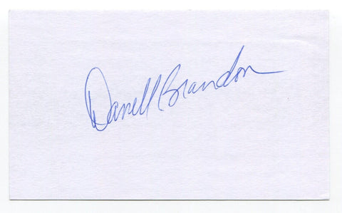 Darrell Brandon Signed Index Card Autographed Baseball MLB Boston Red Sox