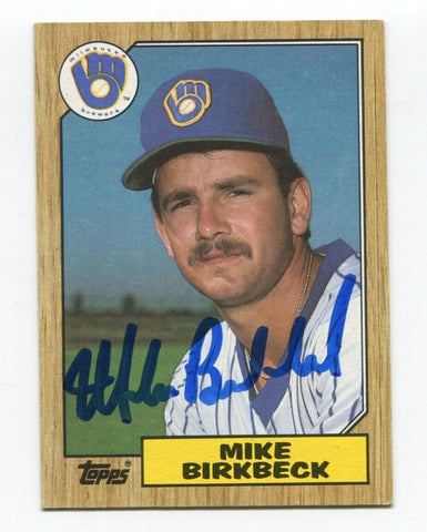 1987 Topps Mike Birbeck Signed Baseball Card RC Autographed AUTO #229