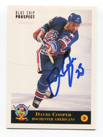 1994 Classic Blue Chip David Cooper Signed Card Hockey Autograph AUTO #210