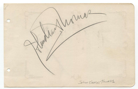 John Charles Thomas Signed Album Page Vintage Autographed Signature Opera Singer