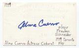 Alma Cuervo Signed Index 3x5 Card Autographed Signature Actress