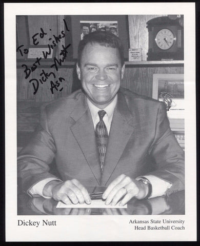 Dickey Nutt Signed 8x10 Photo College NCAA Basketball Coach Autographed 