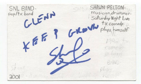 Shawn Pelton Signed 3x5 Index Card Autographed Musician Drummer Bon Jovi