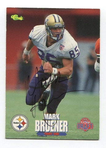 1995 Classic Mark Bruener Signed Card Football Autograph NFL AUTO #27