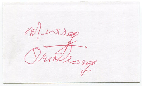 Murray Armstrong 3x5 Index Card Autographed Signature Regina Pats NHL