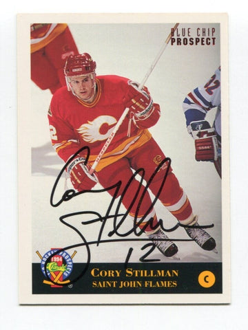 1994 Blue Chip Cory Stillman Signed Card Hockey Autograph AUTO #190