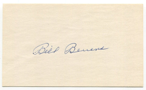 Bill Bevens Signed NFL 3x5 Index Card Autographed Pittsburgh Steelers Football