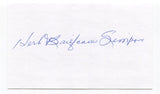 Herb "Briefcase" Simpson Signed 3x5 Index Card Autographed Baseball Negro League