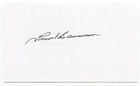 Frank Baumann 3x5 Index Card Autographed Signature Boston Red Sox Debut 1948