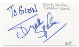Frank Spadone Signed 3x5 Index Card Autographed Signature Comedian Comic Actor