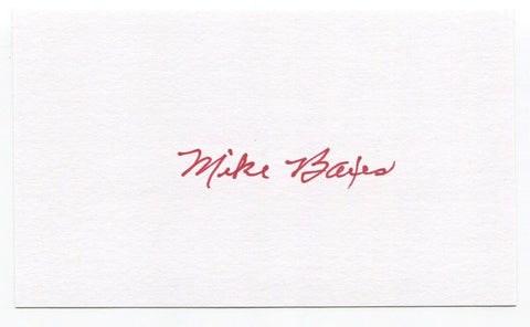 Mike Baxes 3x5 Index Card Autographed Signature Kansas City Athletics