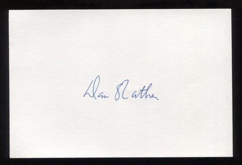 Dan Rather Signed 4 x 6 Inch Index Card Autographed Signature 