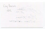 Coy Bacon Signed 3x5 Index Card Autographed Signature San Diego Chargers NFL