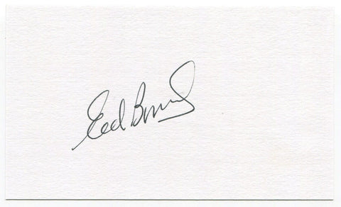 Eddie Bressoud Signed 3x5 Index Card Autographed New York Giants World Series