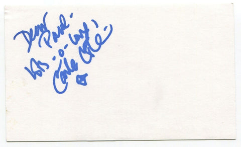 Carla Collins Signed 3x5 Index Card Autographed Canadian Actress Comedian
