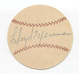 Lloyd Merriman Signed Paper Baseball Autographed Signature Cincinnati Reds
