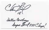 Chris Boniol Signed 3x5 Index Card Autographed NFL Football Pittsburgh Steelers