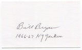 Billy Bryan Signed 3x5 Index Card Autographed Baseball MLB New York Yankees