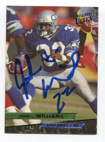 1993 Fleer John Williams Signed Card Football Autograph NFL  AUTO #461