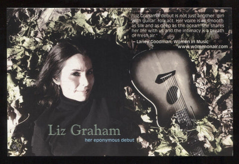 Liz Graham Signed CD Debut Album Promo Card Autographed 