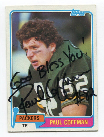 1981 Topps Paul Coffman Signed Card Football Autographed #353