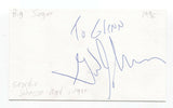 Big Sugar - Gordie Johnson Signed 3x5 Index Card Autographed Signature