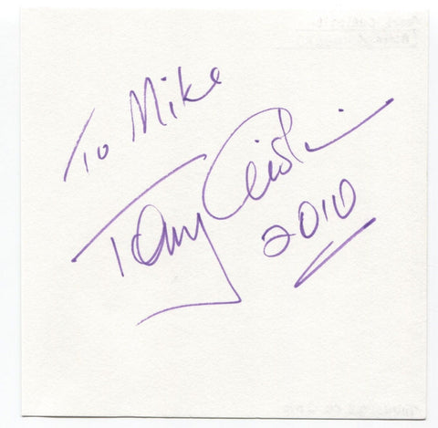 Tony Christie Signed Page Autographed Signature Inscribed "To Mike" 