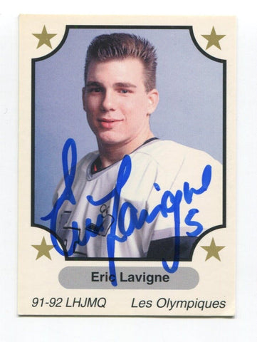 1991 7th Inning Sketch Eric Lavigne Signed Card Hockey NHL Autograph AUTO #214