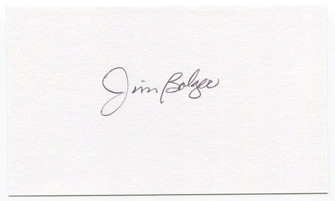 James "Jim" Bolger Signed 3x5 Index Card Autographed Cincinnati Reds Debut 1950