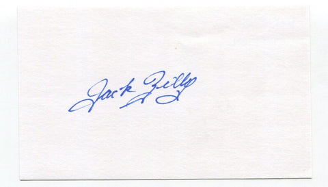 Jack Zilly Signed 3x5 Index Card Autographed Football NFL Los Angeles Rams